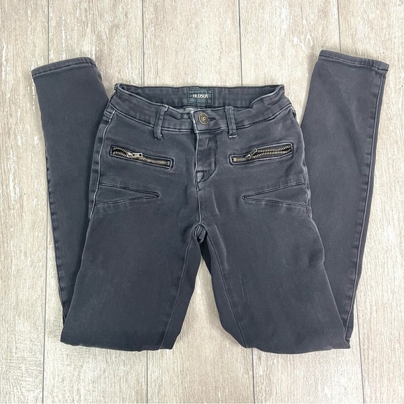 Hudson Girls Distressed Faded Black Skinny Pants Size 12 - Picture 3 of 13